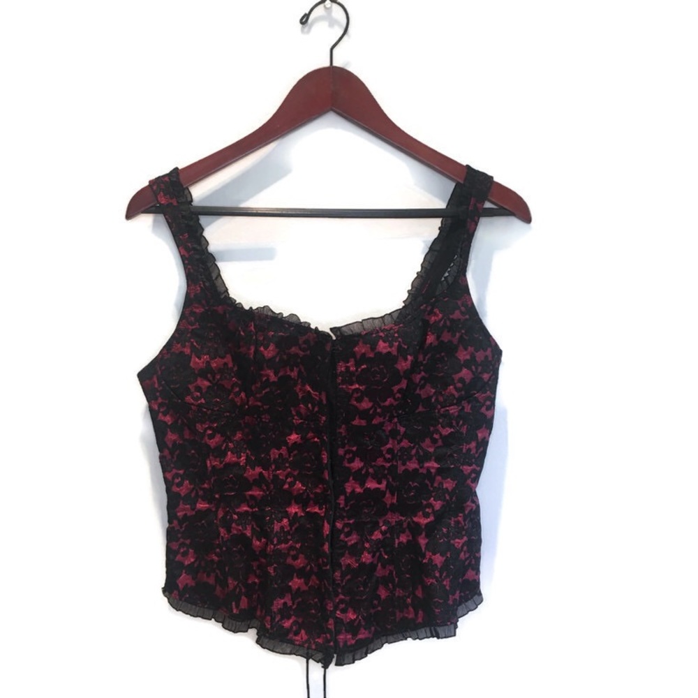 Grenie red and black lace corset size 38